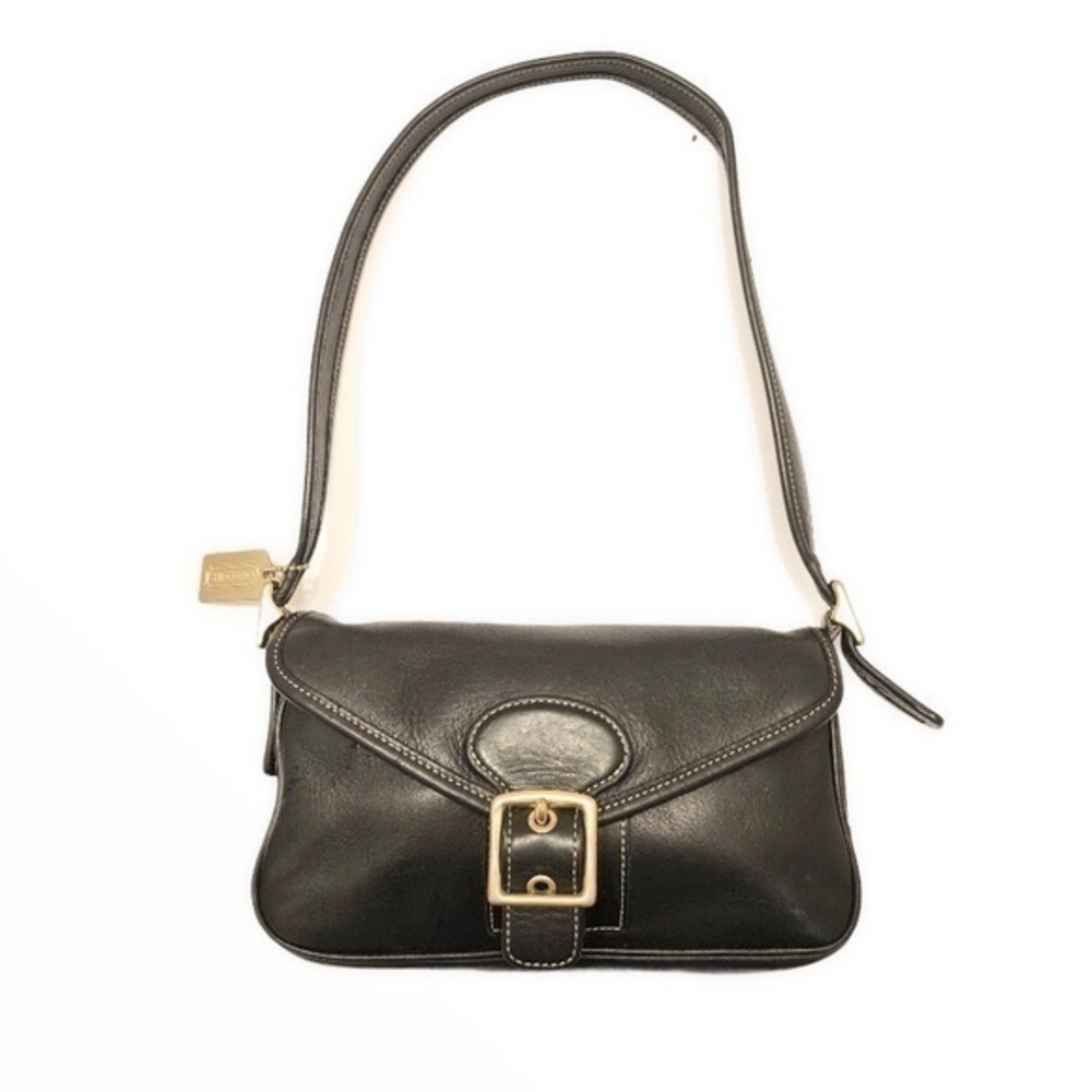 Coach ultra rare vintage Y2K mini black leather soho flap bag 9127